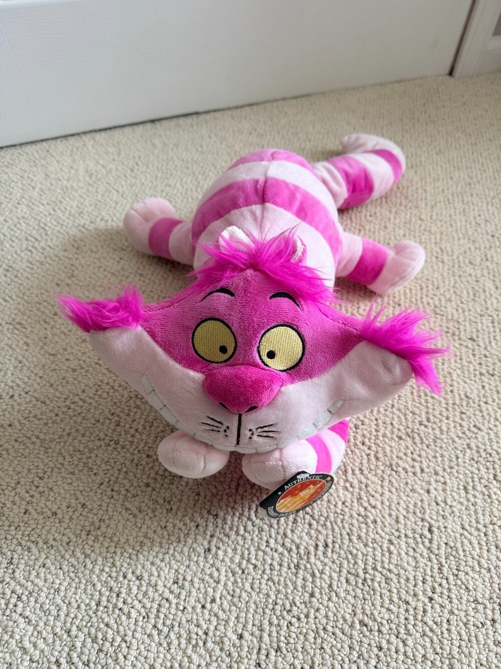 Disney Parks Cheshire Cat Plush 20" Alice in Wonderland Stuffed Animal NWT